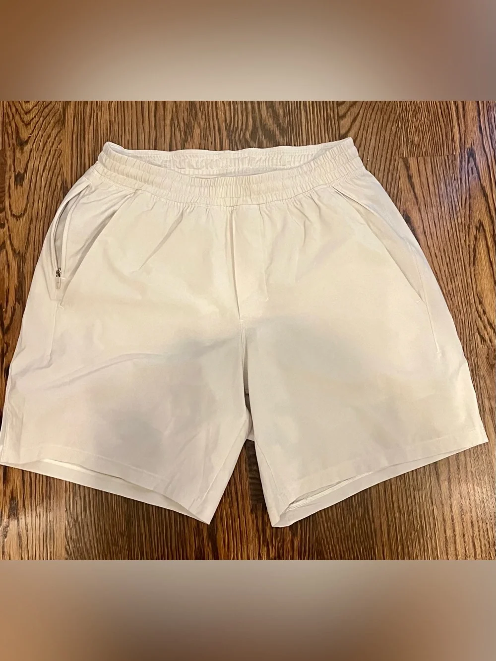 Lululemon Men’s Pace Breaker 7” Lined Shorts Bone Cream White Medium M